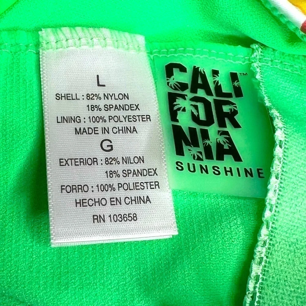 California Waves MULTI Juniors' Tropical-Print One-Piece Swimsuit - Picture 9 of 13